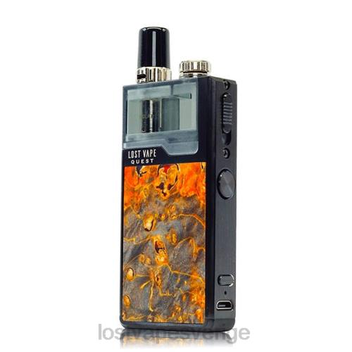 Lost Vape Contact Sverige - Lost Vape Quest orion q pod enhet komplett kit FFV2475 svart/ockra stabbwood