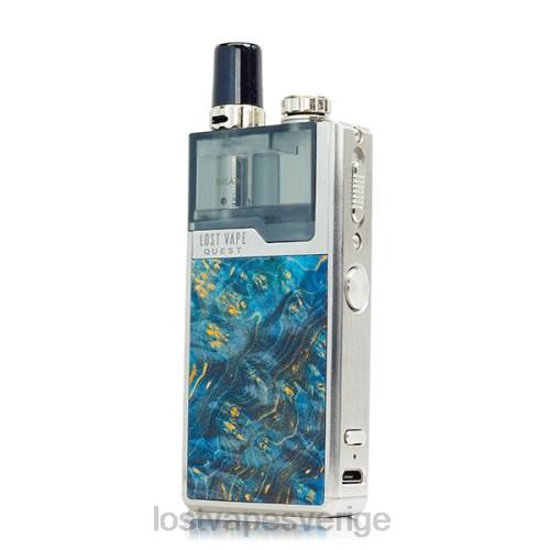 Lost Vape Flavors Sverige - Lost Vape Quest orion q pod enhet komplett kit FFV2476 silver/blå stabwood