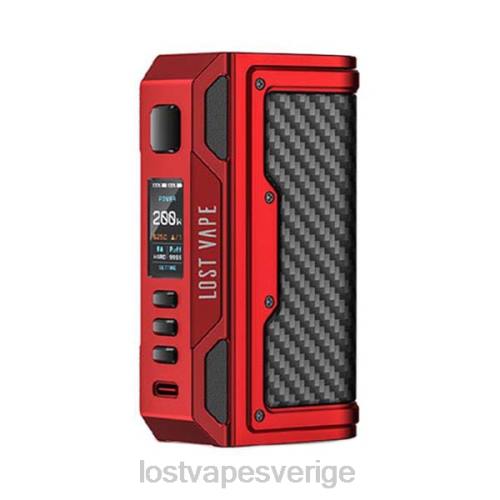 Lost Vape Review Sverige - Lost Vape Thelema quest 200w mod FFV2178 matt röd/kolfiber