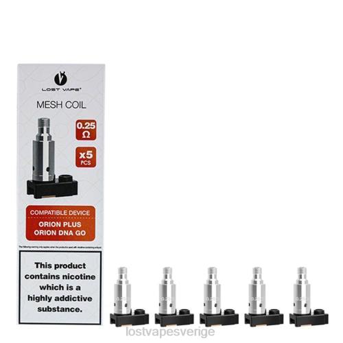 Lost Vape Flavors Sverige - Lost Vape Orion plus dna-ersättningsspolar (5-pack) FFV236 0,25 ohm